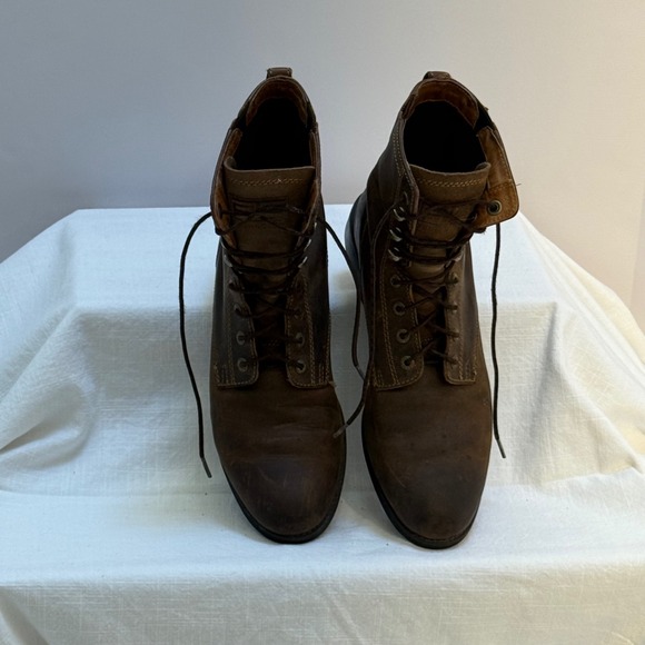 Ariat Womens Brown Leather Lace Up Ankle Boots Wesern Heritage Lacer Size 9.5B - Picture 12 of 12